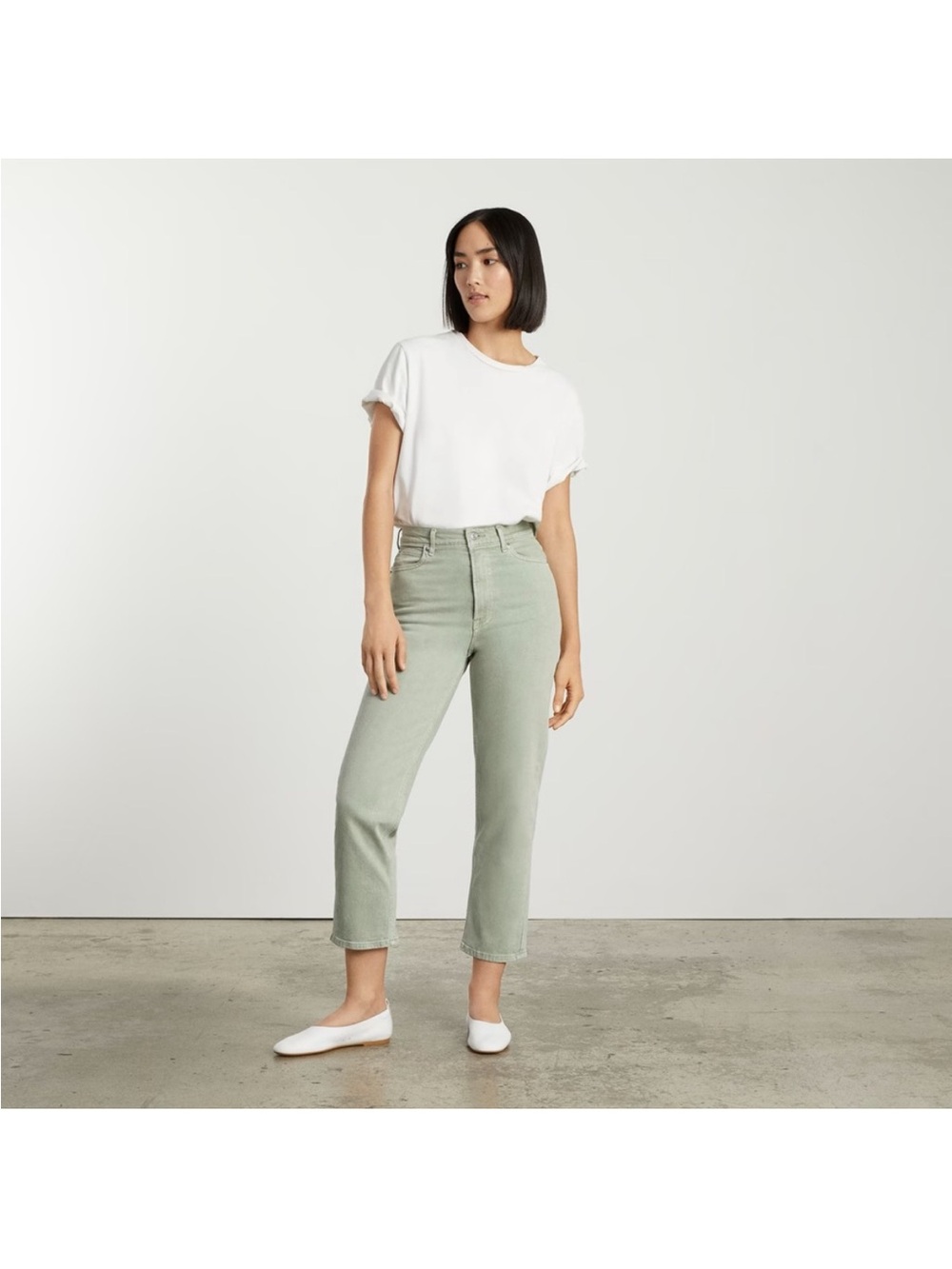 Everlane Way High Jean in Aqua Grey 24R